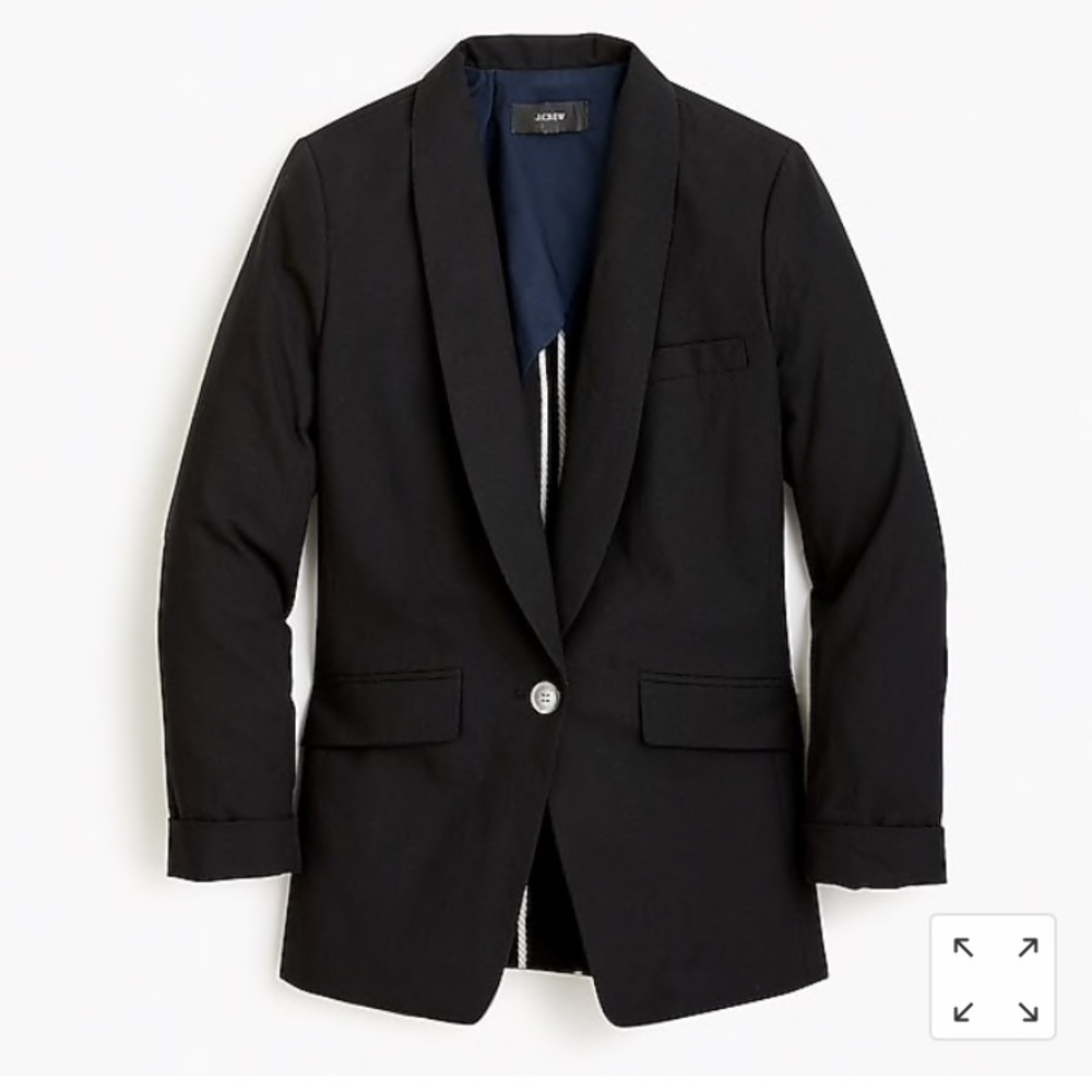 Unworn JCrew unstructured blazer, cotton-linen, 0